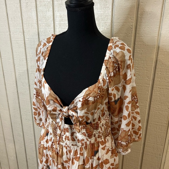 Anthropologie Floral Tiered Maxi Dress, size medium. - Picture 6 of 12